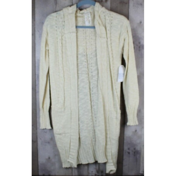 Sadie & Sage Women's Size Small Open Drape Front Duster Long Cardigan Hooded - Picture 1 of 9